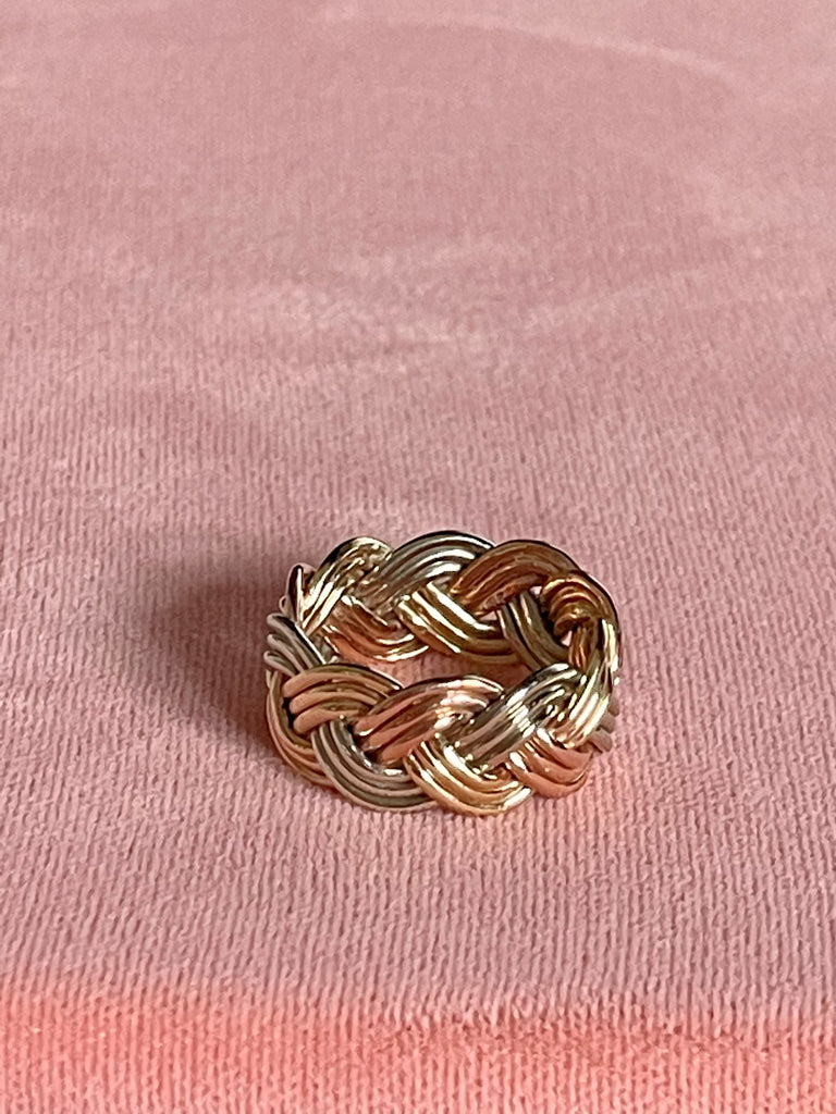 Tri Gold Rope Weave BRAIDED ROPE BAND -TRI COLOR GOLD – Autograph Jewelry